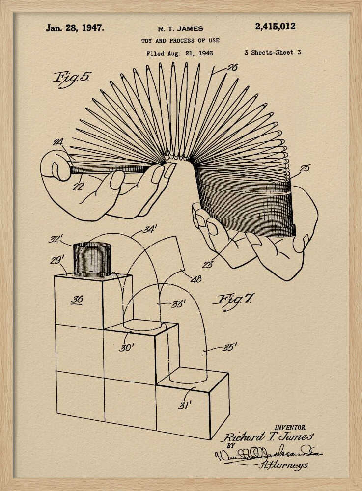 Toy and Process of Use Patent 1947 - Poster / Art Print