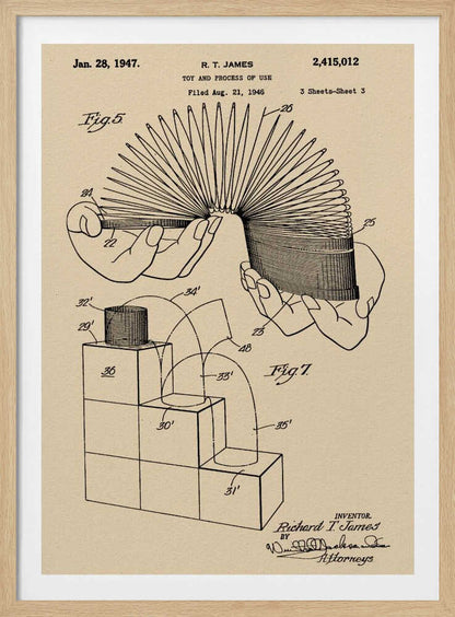 Toy and Process of Use Patent 1947 - Poster / Art Print