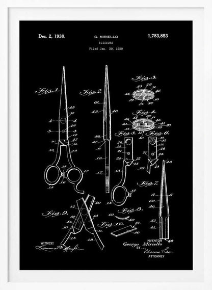 Scissors Patent 1929 - Poster / Art Print