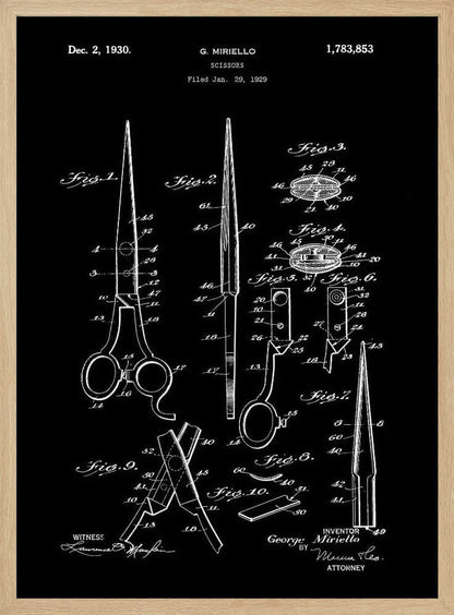 Scissors Patent 1929 - Poster / Art Print