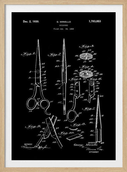 Scissors Patent 1929 - Poster / Art Print