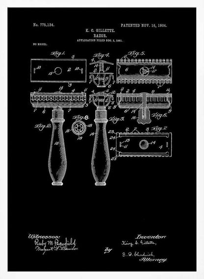 Razor Patent 1904 - Poster / Art Print