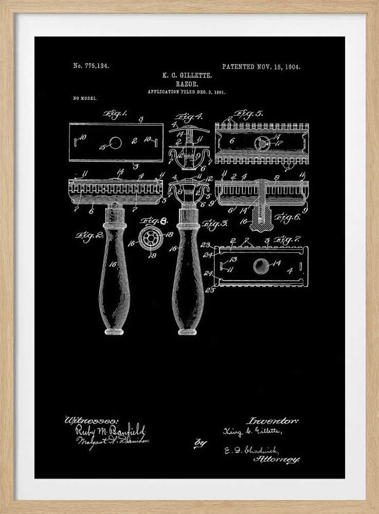 Razor Patent 1904 - Poster / Art Print