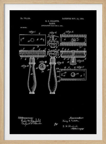 Razor Patent 1904 - Poster / Art Print