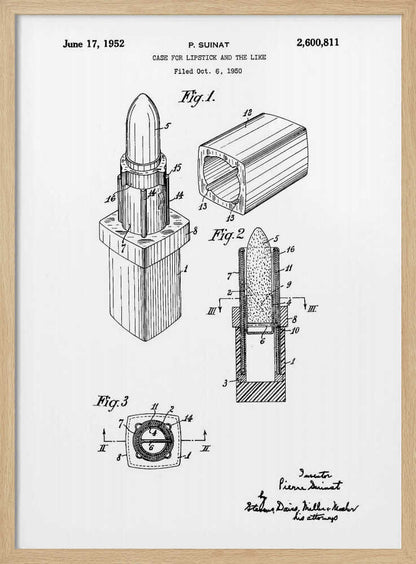 Case for Lipstick Patent 1952 - Poster / Art Print