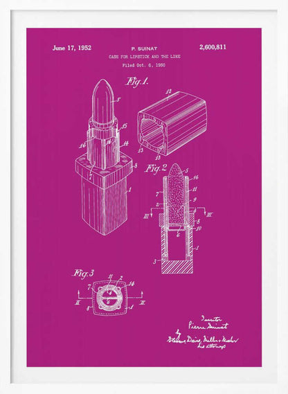Case for Lipstick Patent 1952 - Poster / Art Print