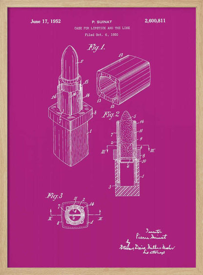 Case for Lipstick Patent 1952 - Poster / Art Print