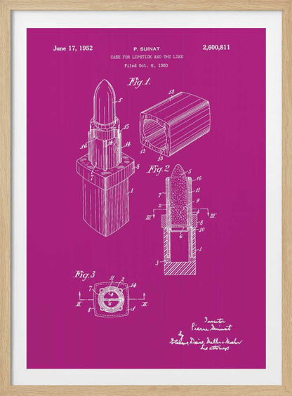Case for Lipstick Patent 1952 - Poster / Art Print