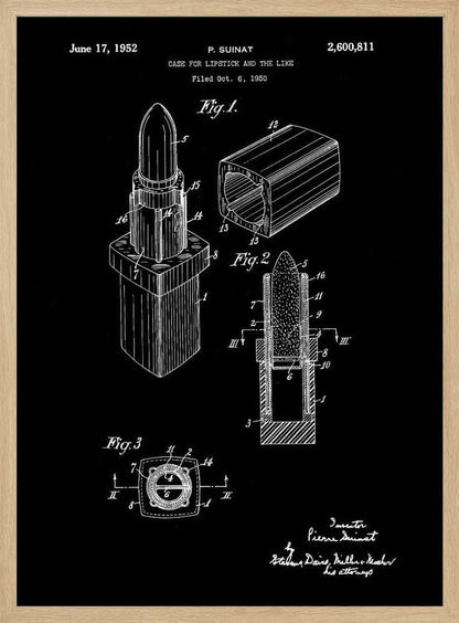 Case for Lipstick Patent 1952 - Poster / Art Print