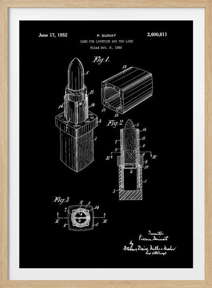 Case for Lipstick Patent 1952 - Poster / Art Print