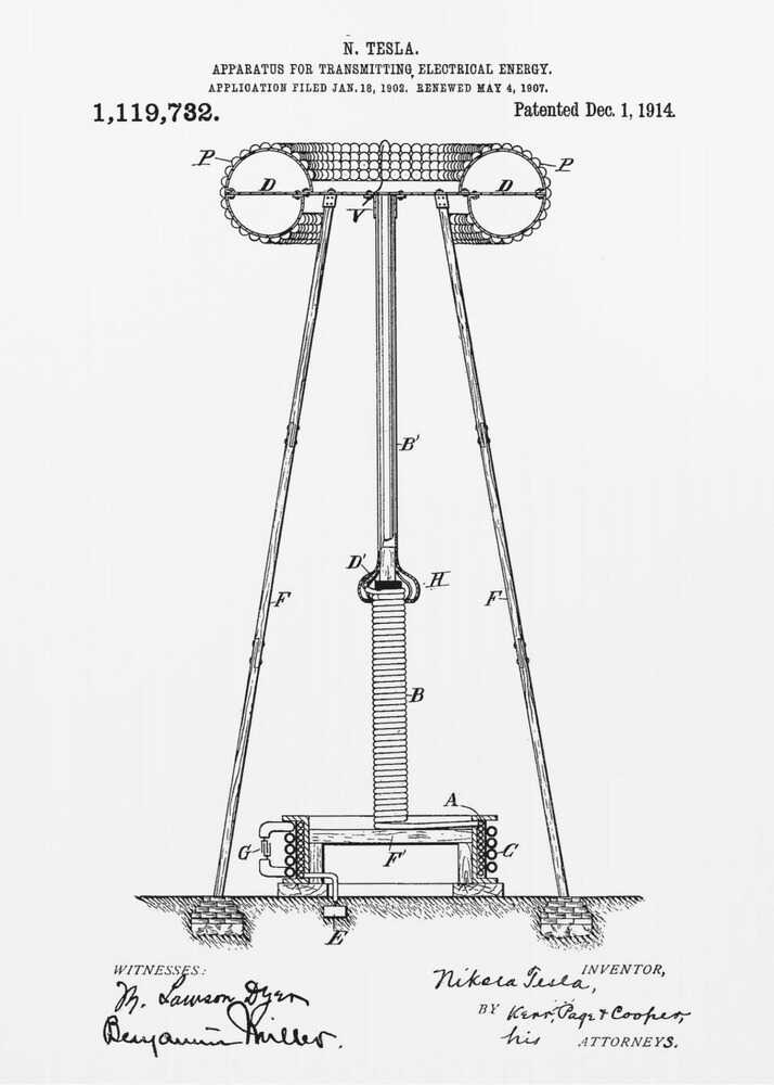 Transmitter Patent 1914 - Poster / Art Print
