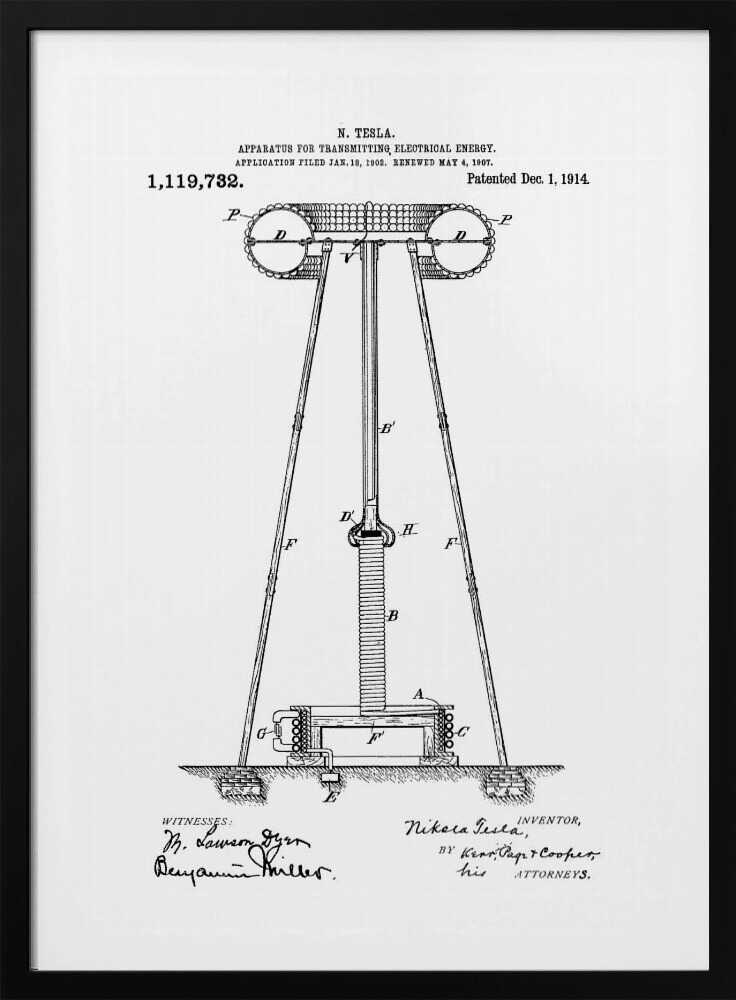Transmitter Patent 1914 - Poster / Art Print