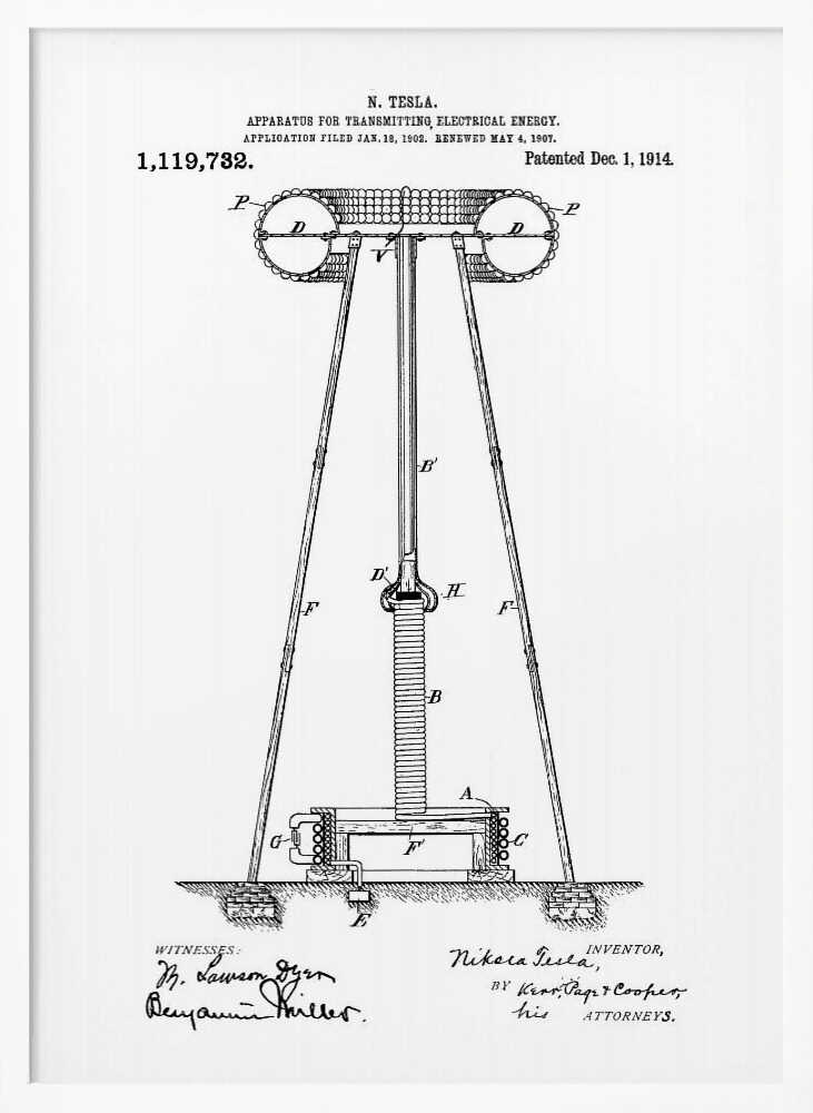 Transmitter Patent 1914 - Poster / Art Print