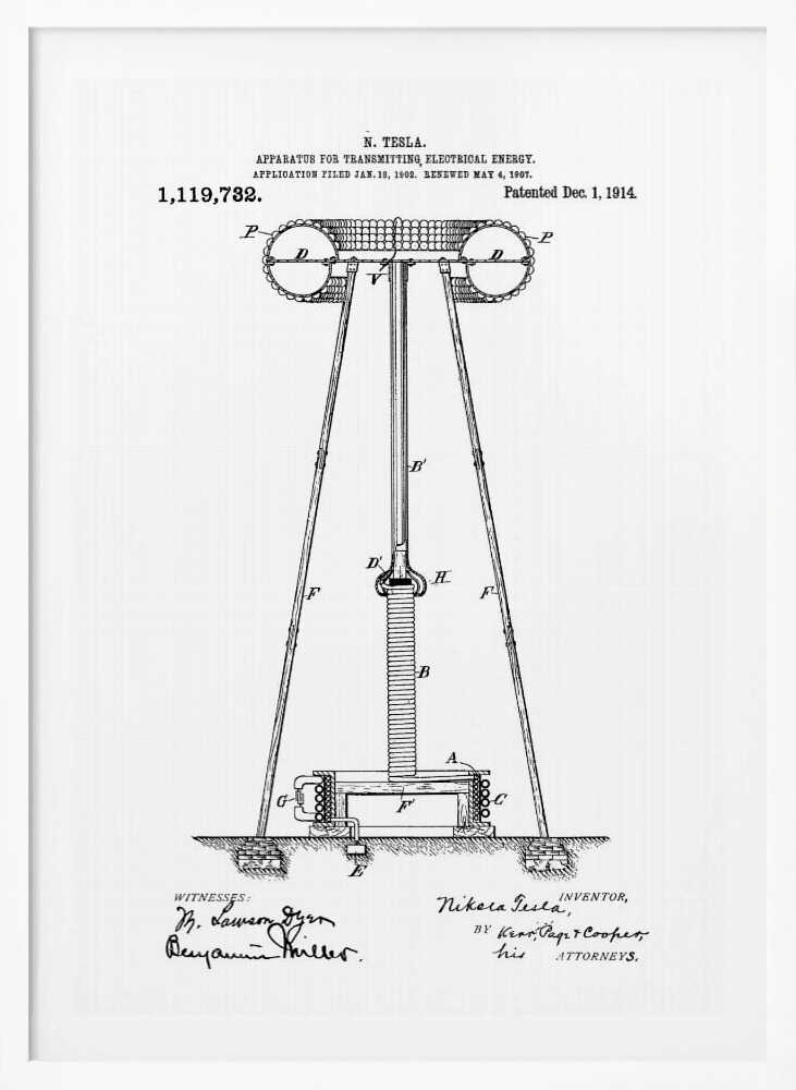 Transmitter Patent 1914 - Poster / Art Print