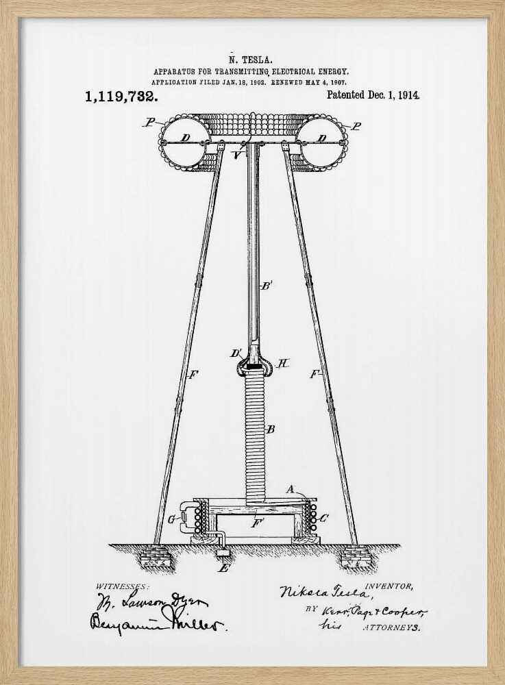 Transmitter Patent 1914 - Poster / Art Print