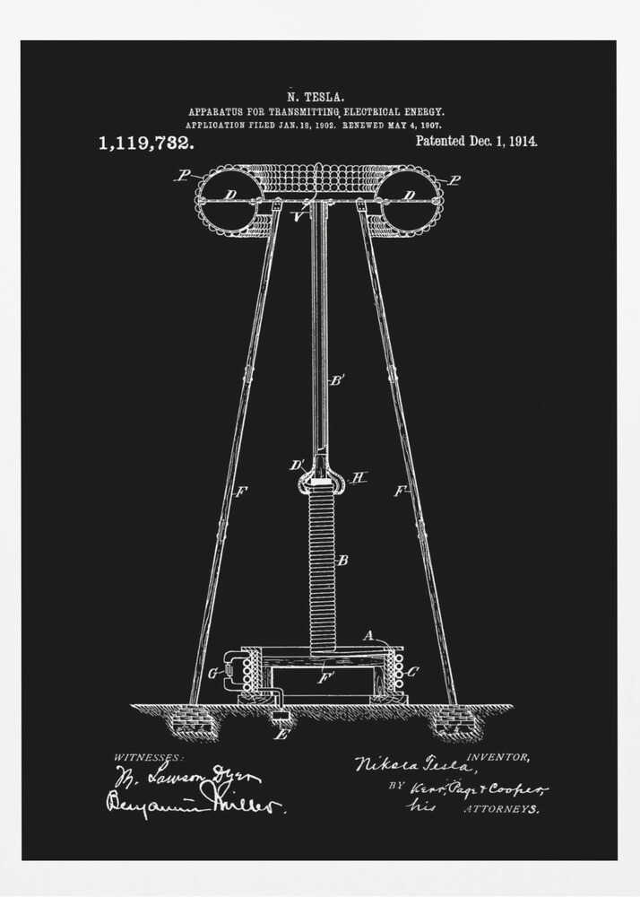 Transmitter Patent 1914 - Poster / Art Print