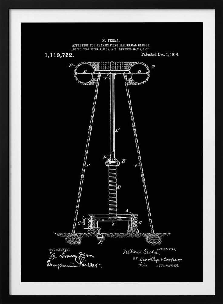 Transmitter Patent 1914 - Poster / Art Print