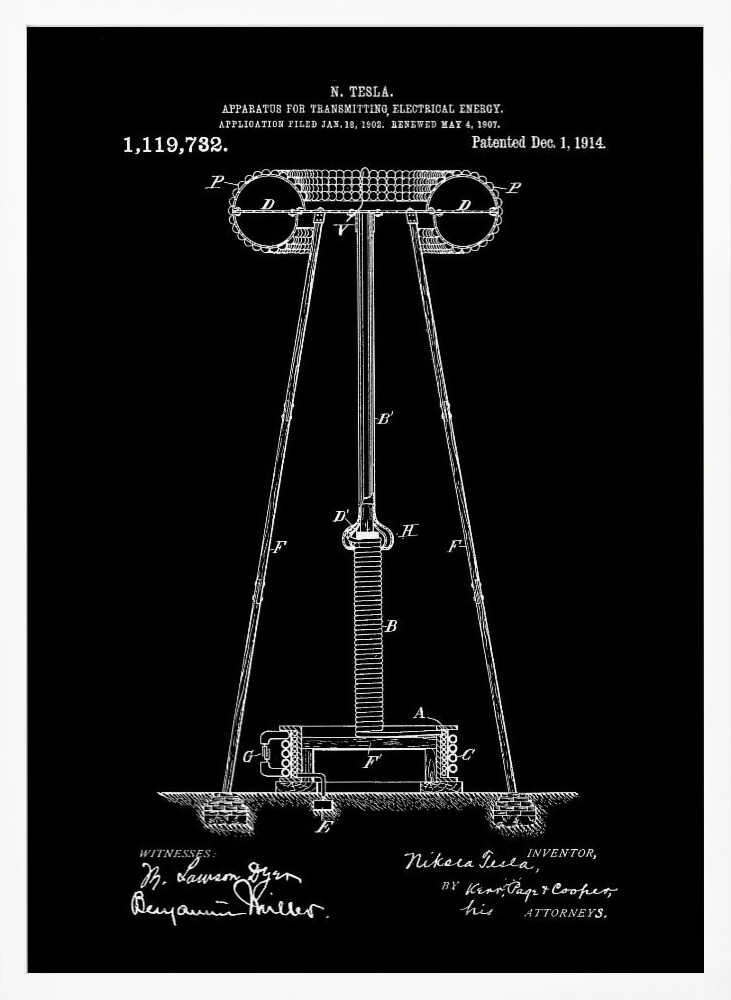 Transmitter Patent 1914 - Poster / Art Print