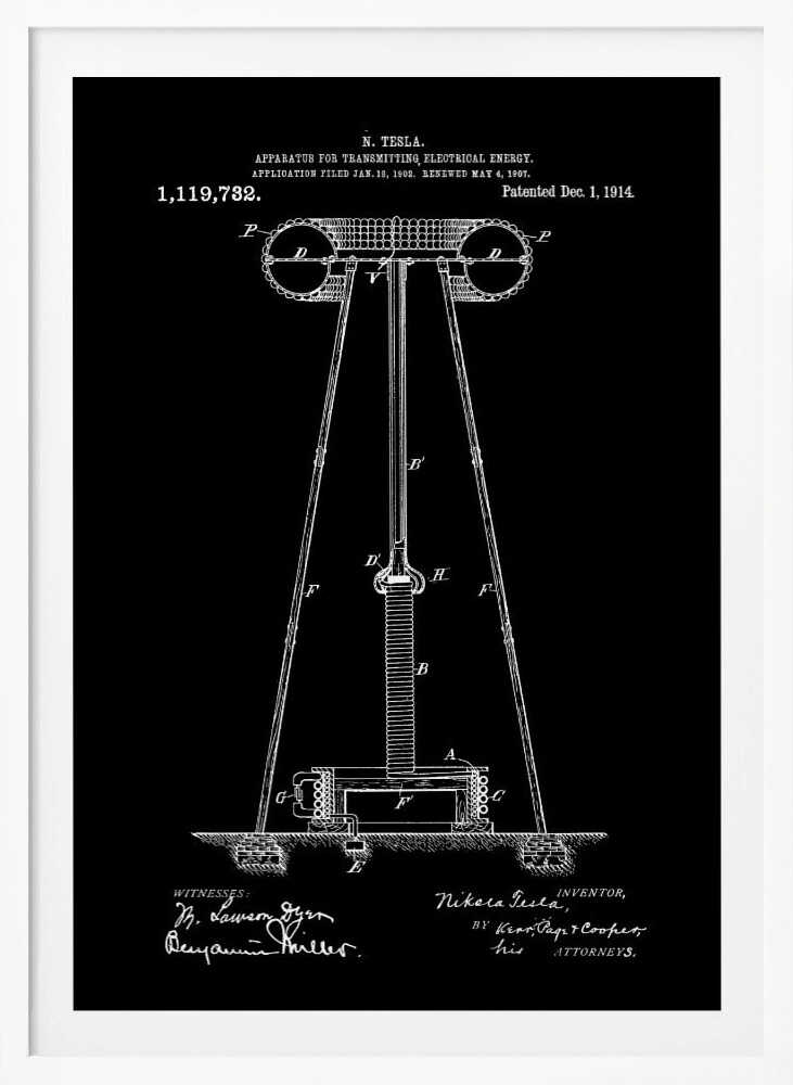 Transmitter Patent 1914 - Poster / Art Print