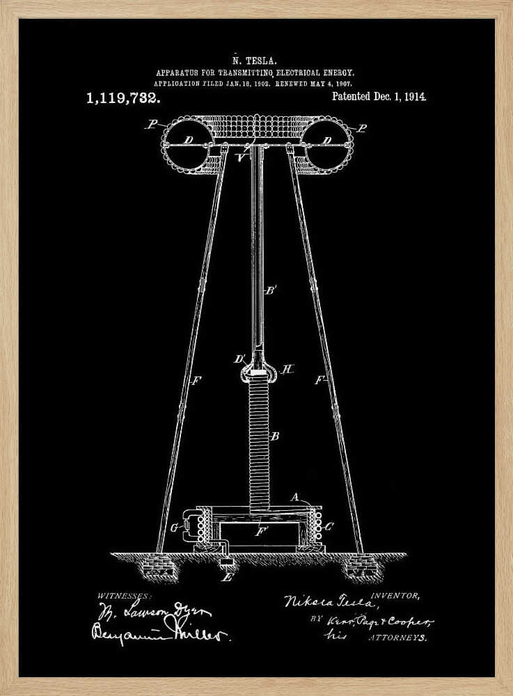 Transmitter Patent 1914 - Poster / Art Print