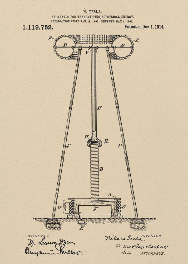 Transmitter Patent 1914 - Poster / Art Print