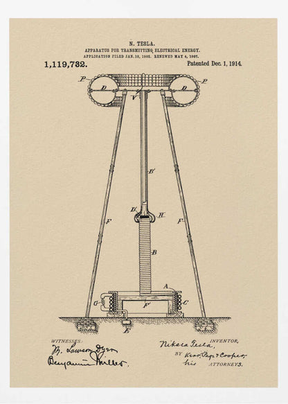 Transmitter Patent 1914 - Poster / Art Print