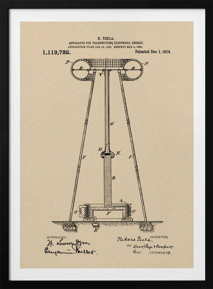 Transmitter Patent 1914 - Poster / Art Print