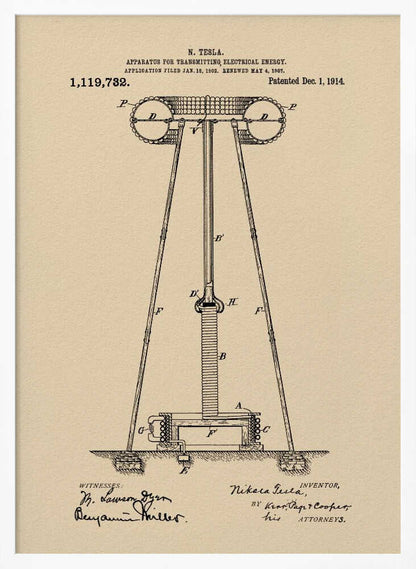 Transmitter Patent 1914 - Poster / Art Print