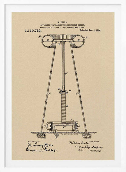 Transmitter Patent 1914 - Poster / Art Print