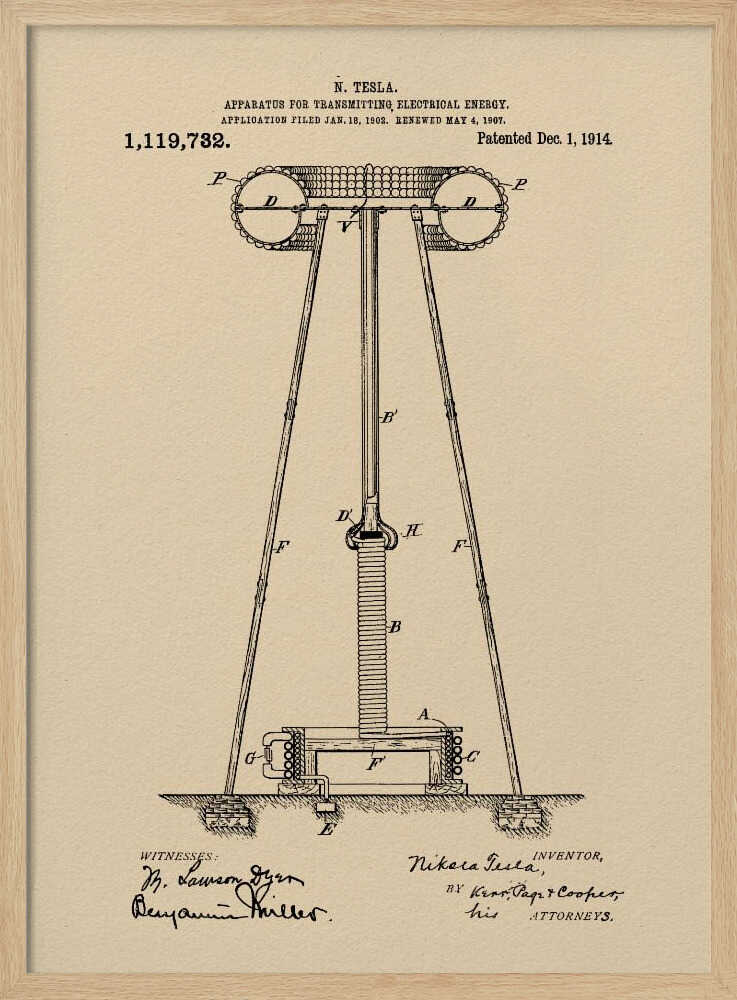Transmitter Patent 1914 - Poster / Art Print