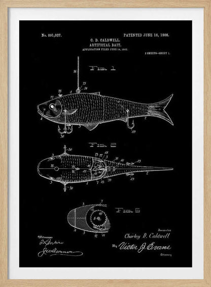 Artificial Bait Patent 1908 - Poster / Art Print