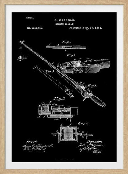 Fishing Tackle Patent 1884 - Poster / Art Print