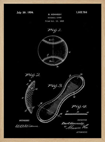 Baseball Cover Patent 1923 - Poster / Art Print