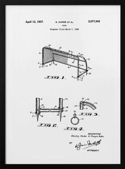 Goal Patent 1933 - Poster / Art Print