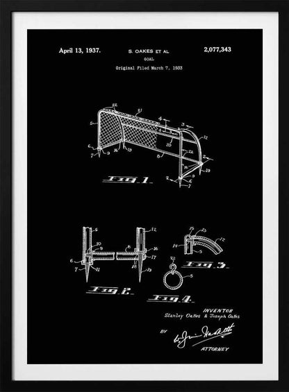 Goal Patent 1933 - Poster / Art Print