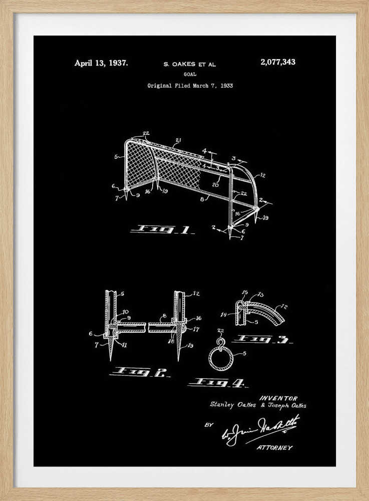Goal Patent 1933 - Poster / Art Print