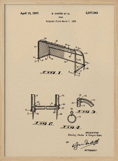 Goal Patent 1933 - Poster / Art Print