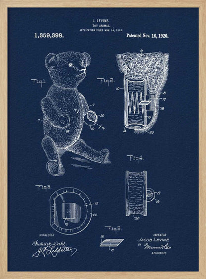 Teddybear Patent 1920 - Poster / Art Print