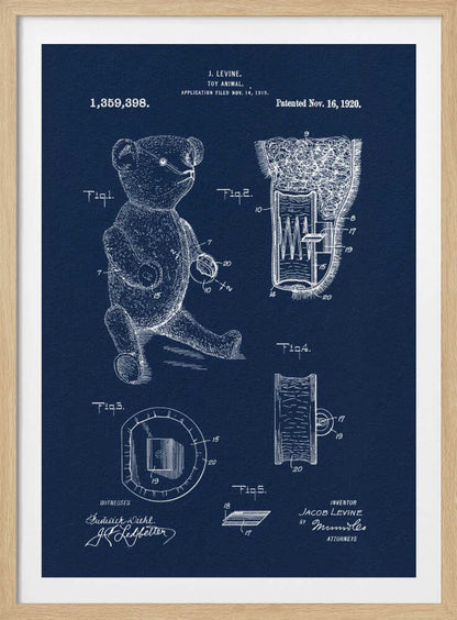 Teddybear Patent 1920 - Poster / Art Print