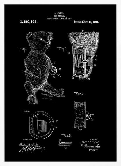 Teddybear Patent 1920 - Poster / Art Print