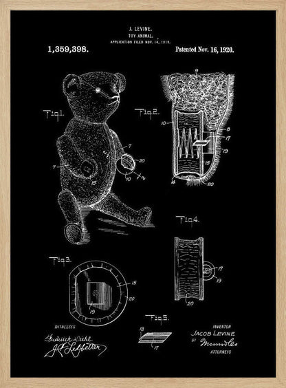 Teddybear Patent 1920 - Poster / Art Print