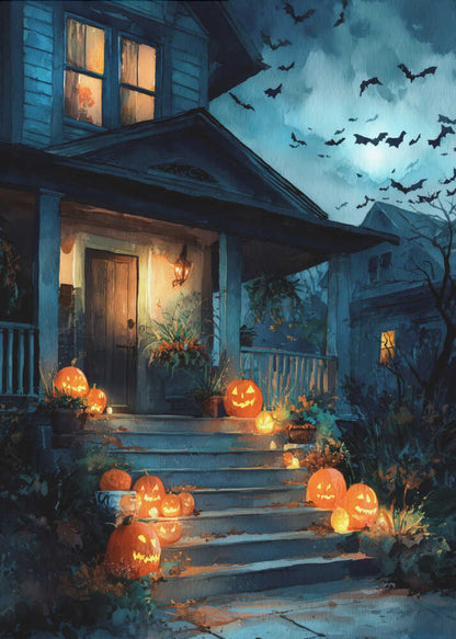 Halloween Scene (3) - Poster / Art Print