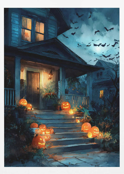 Halloween Scene (3) - Poster / Art Print