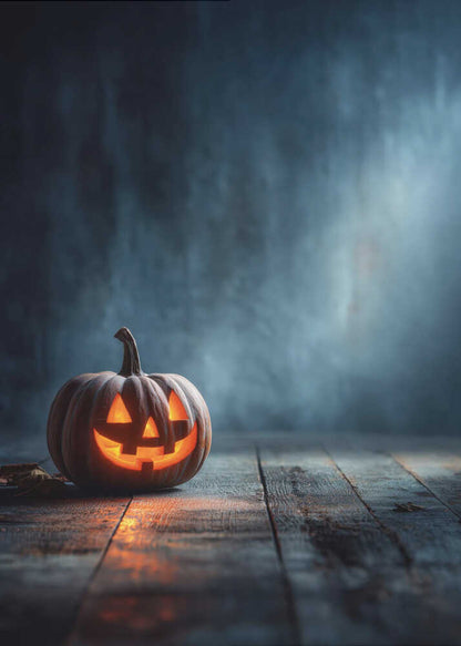 Lantern Pumpkin Halloween Scene (1) - Poster / Art Print