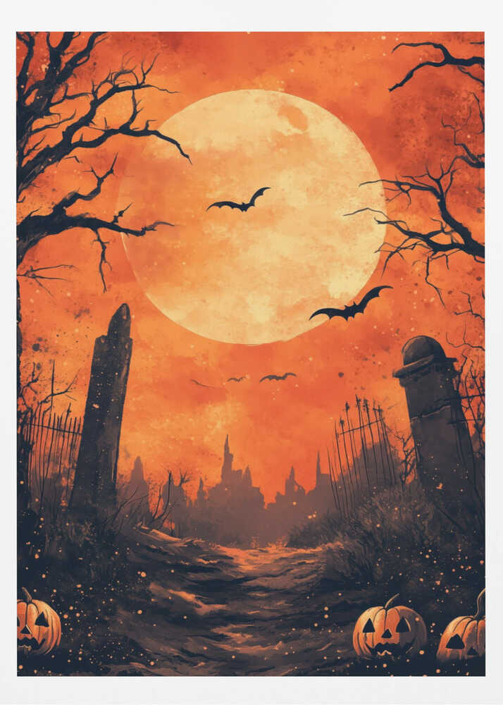 Halloween Scene (10) - Poster / Art Print