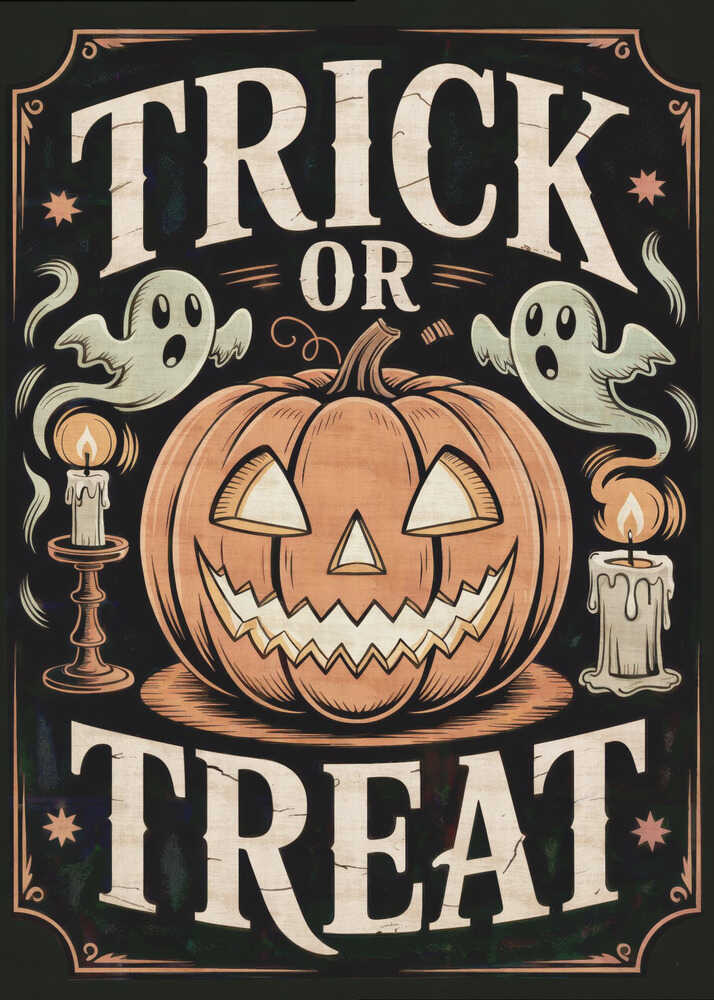 Halloween Trick or Treat - Poster / Art Print
