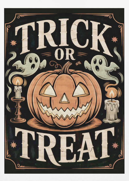Halloween Trick or Treat - Poster / Art Print