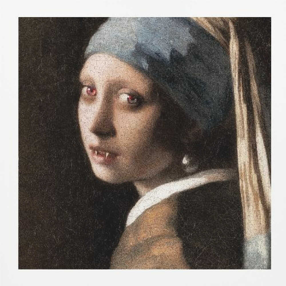 Girl With Pearl   the Undead Edition - Poster / Art Print