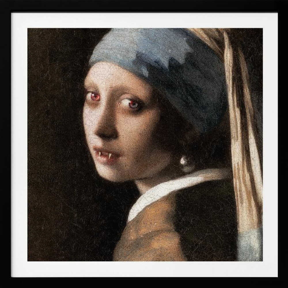 Girl With Pearl   the Undead Edition - Poster / Art Print