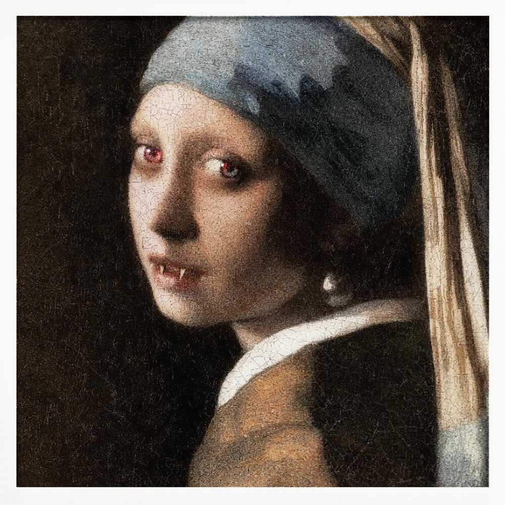 Girl With Pearl   the Undead Edition - Poster / Art Print
